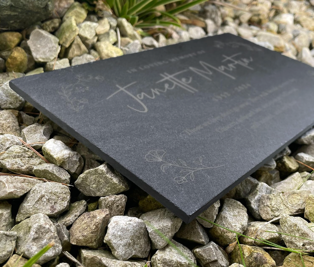 Slate Memorial Plate