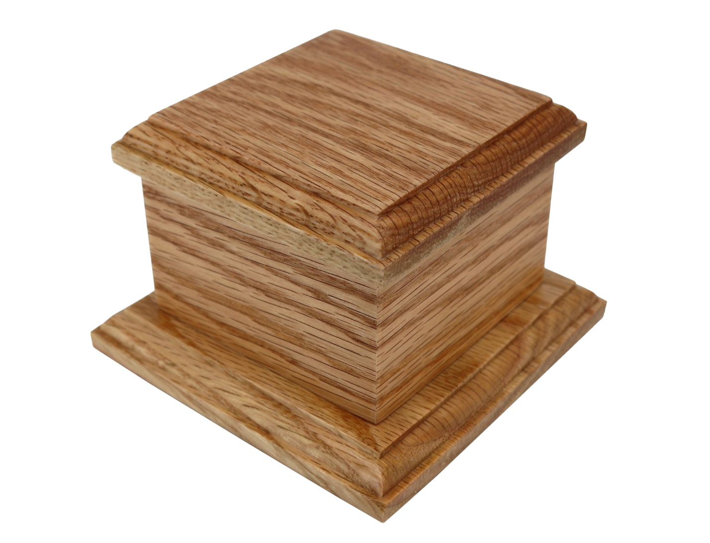 12cm Square Oak Casket for rodents, birds and small cat ashes