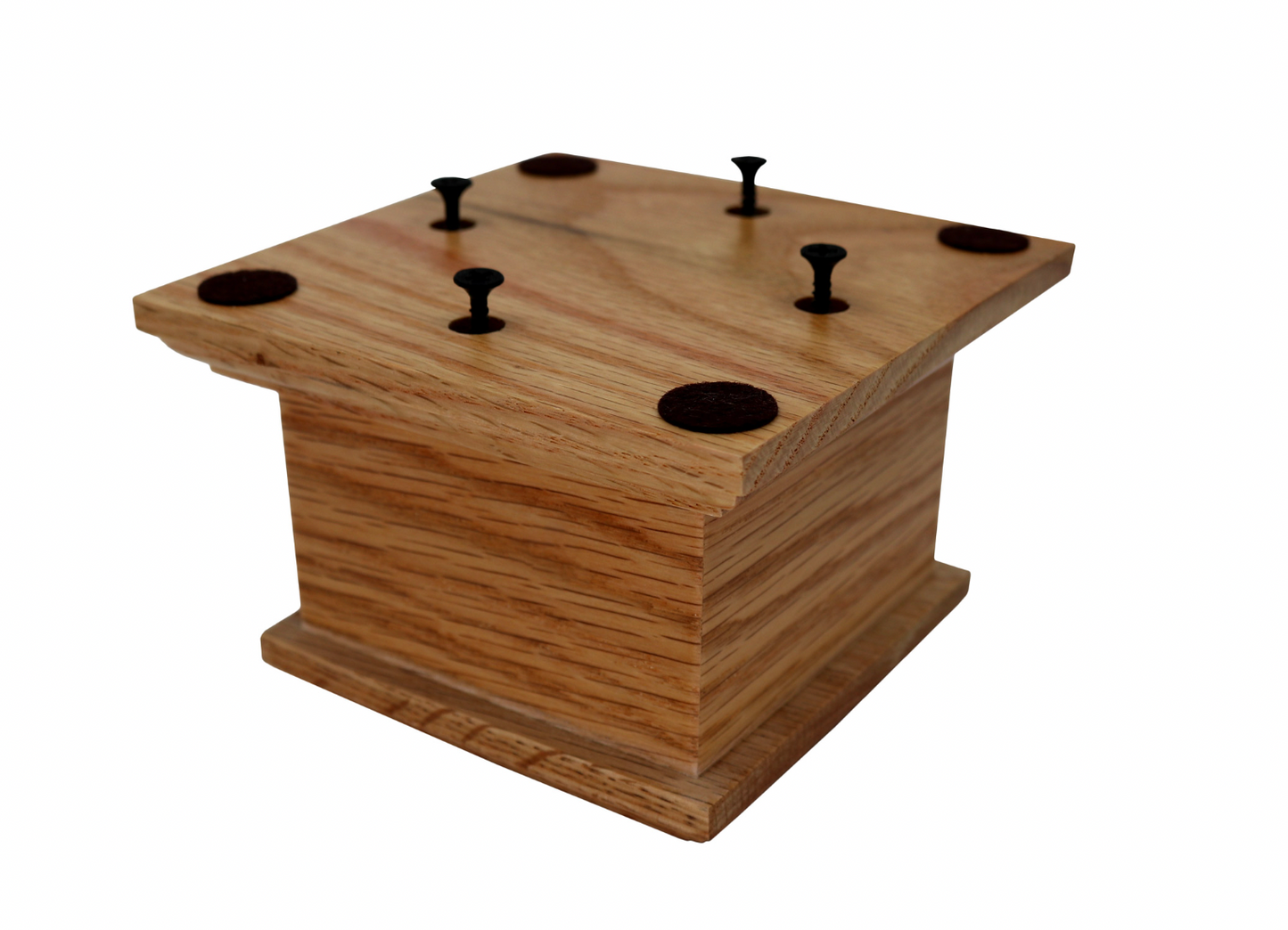 12cm Square Oak Casket for rodents, birds and small cat ashes