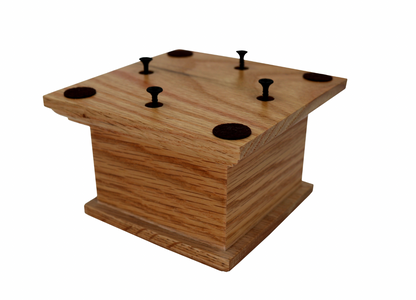 12cm Square Oak Casket for rodents, birds and small cat ashes