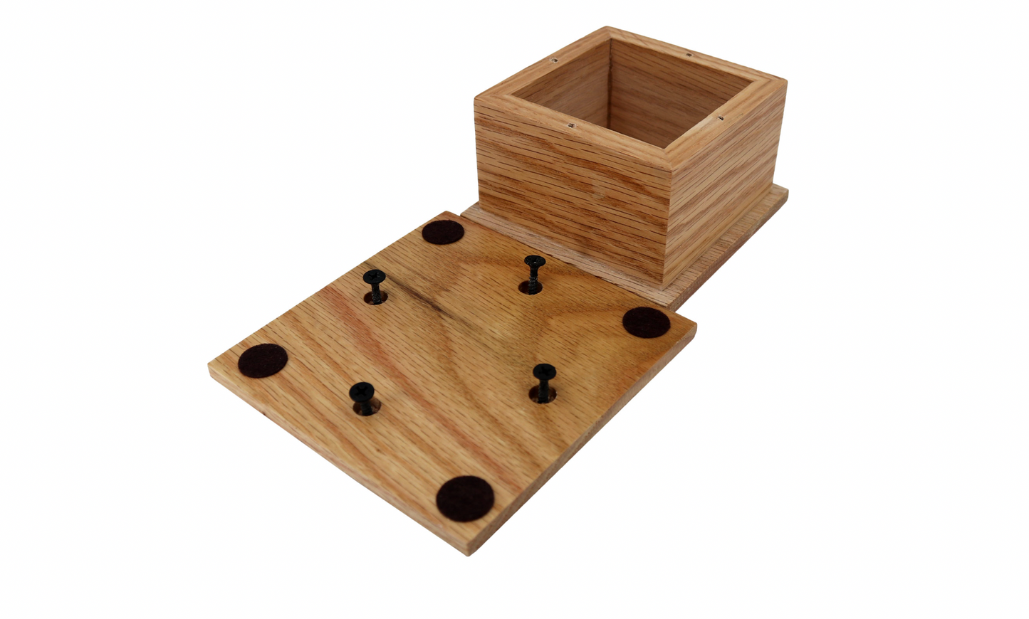 12cm Square Oak Casket for rodents, birds and small cat ashes