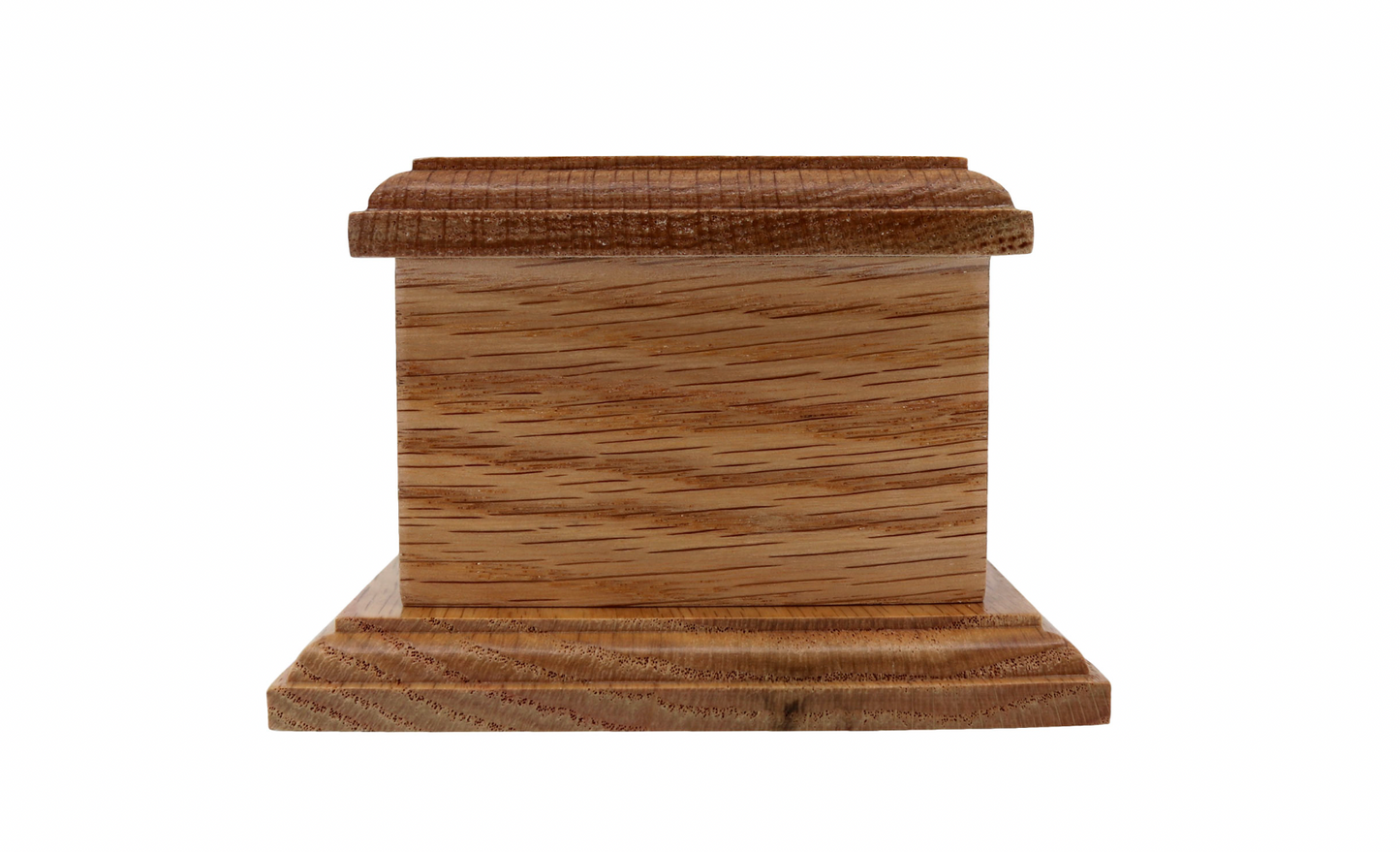 12cm Square Oak Casket for rodents, birds and small cat ashes