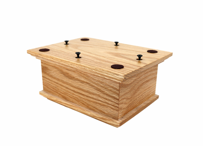 19cm Rectangular Solid Oak Casket for Pet Ashes