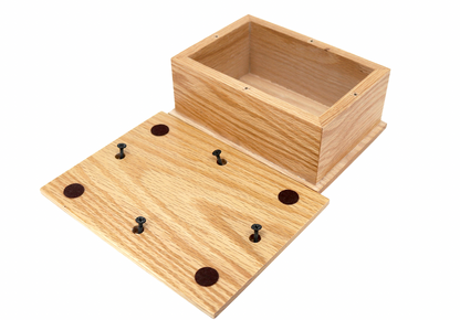 19cm Rectangular Solid Oak Casket for Pet Ashes