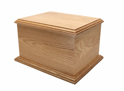 27cm by 16cm tall Solid Oak Casket for Pet Ashes