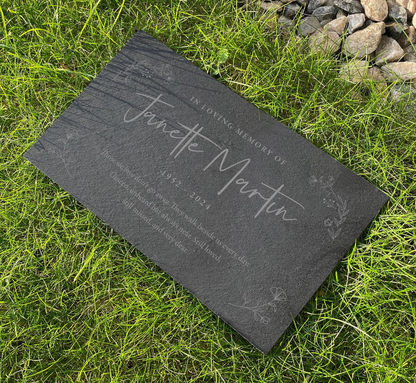 Slate Memorial Plate