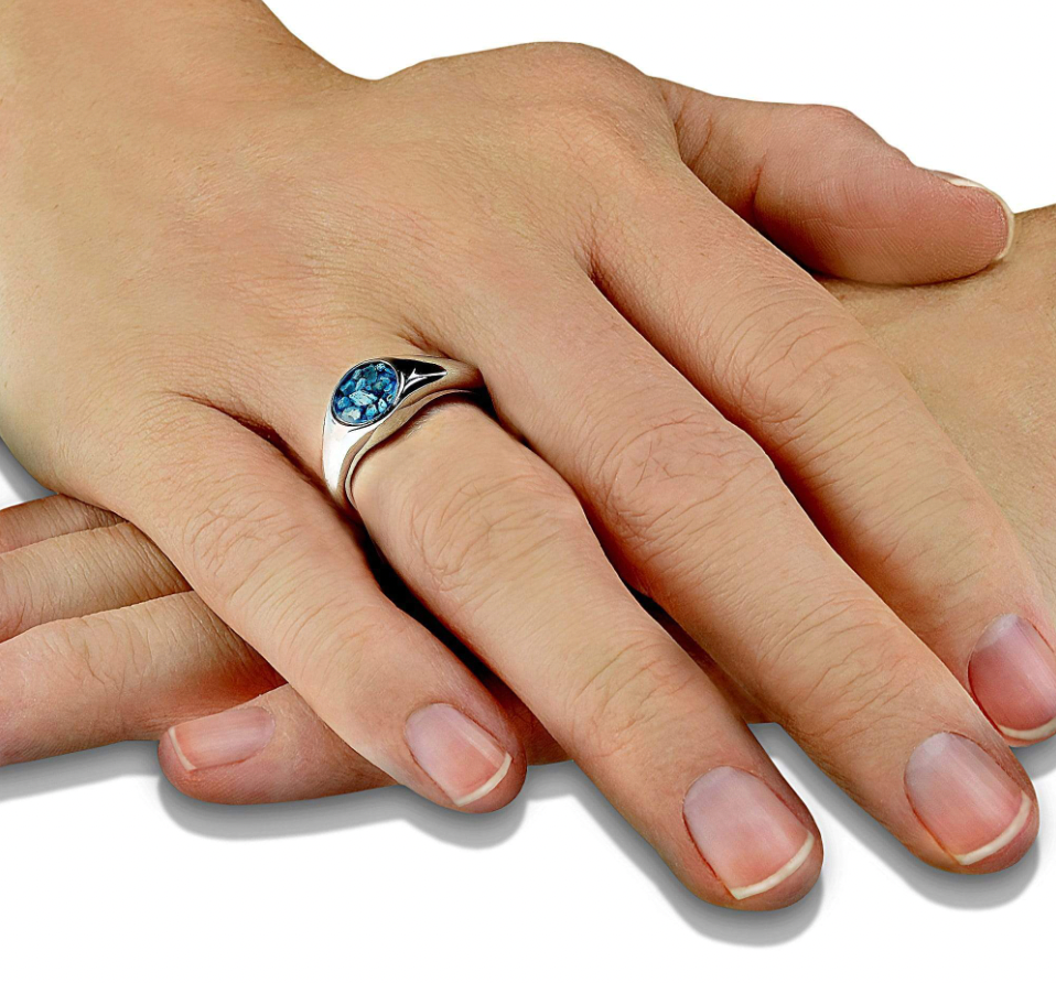 Unisex Pride Memorial Ashes Ring