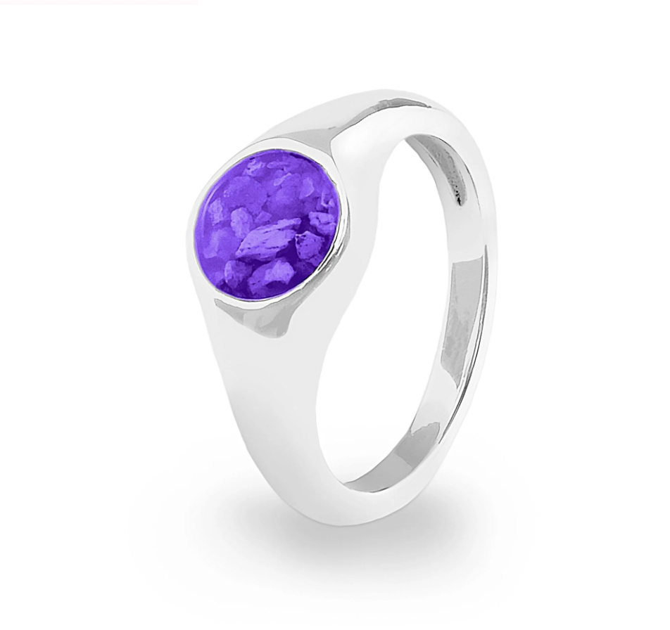 Unisex Pride Memorial Ashes Ring