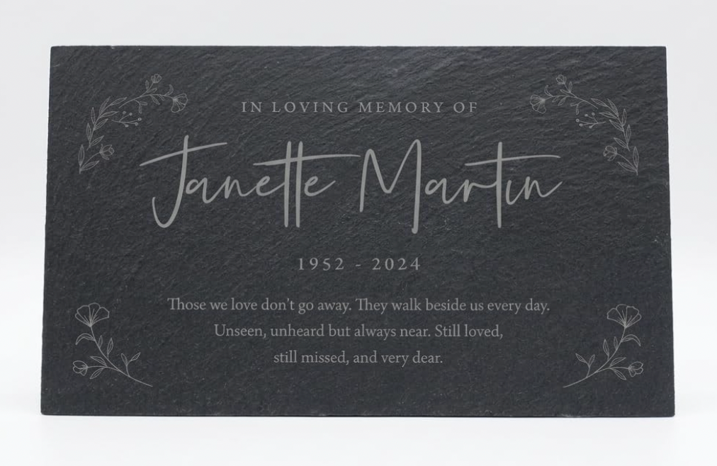 Slate Memorial Plate